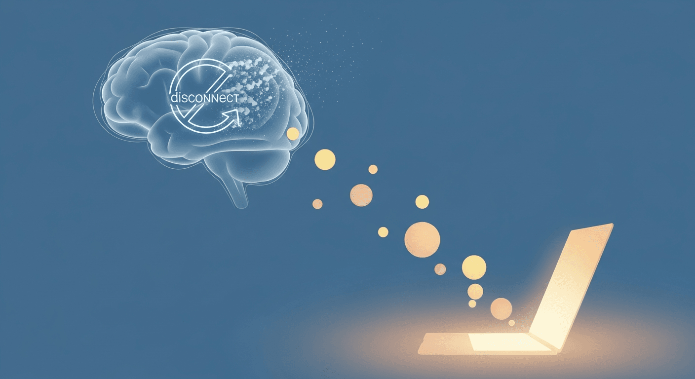 Schéma illustrant le concept de détachement psychologique du travail selon la recherche